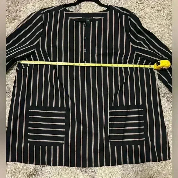 Isaac Mizrahi striped tunic top with pockets size XL (S126) - Picture 8 of 9